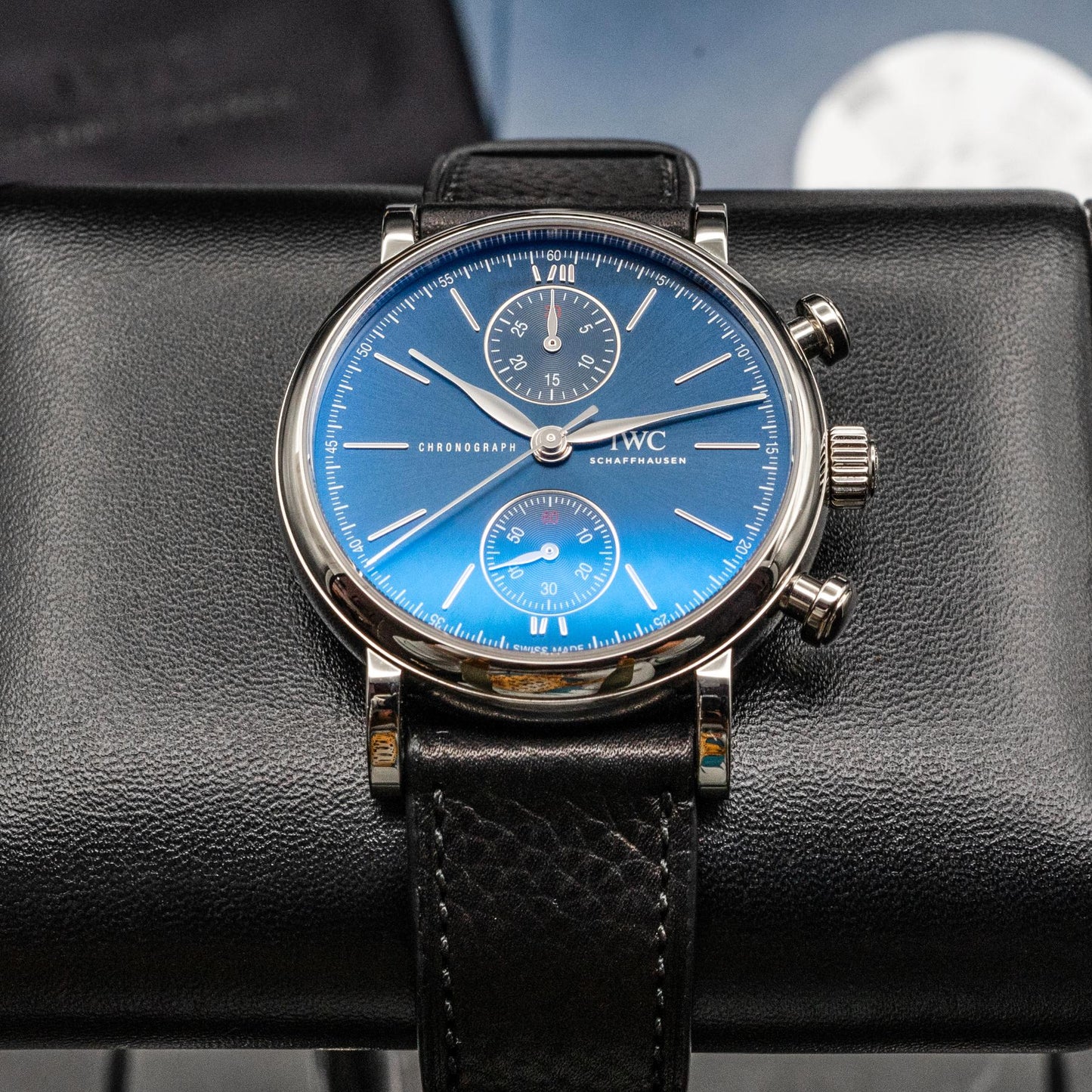 IWC Portofino Chronograph 39 Laureus IW391408 Steel Blue Dial Box Papers 2023