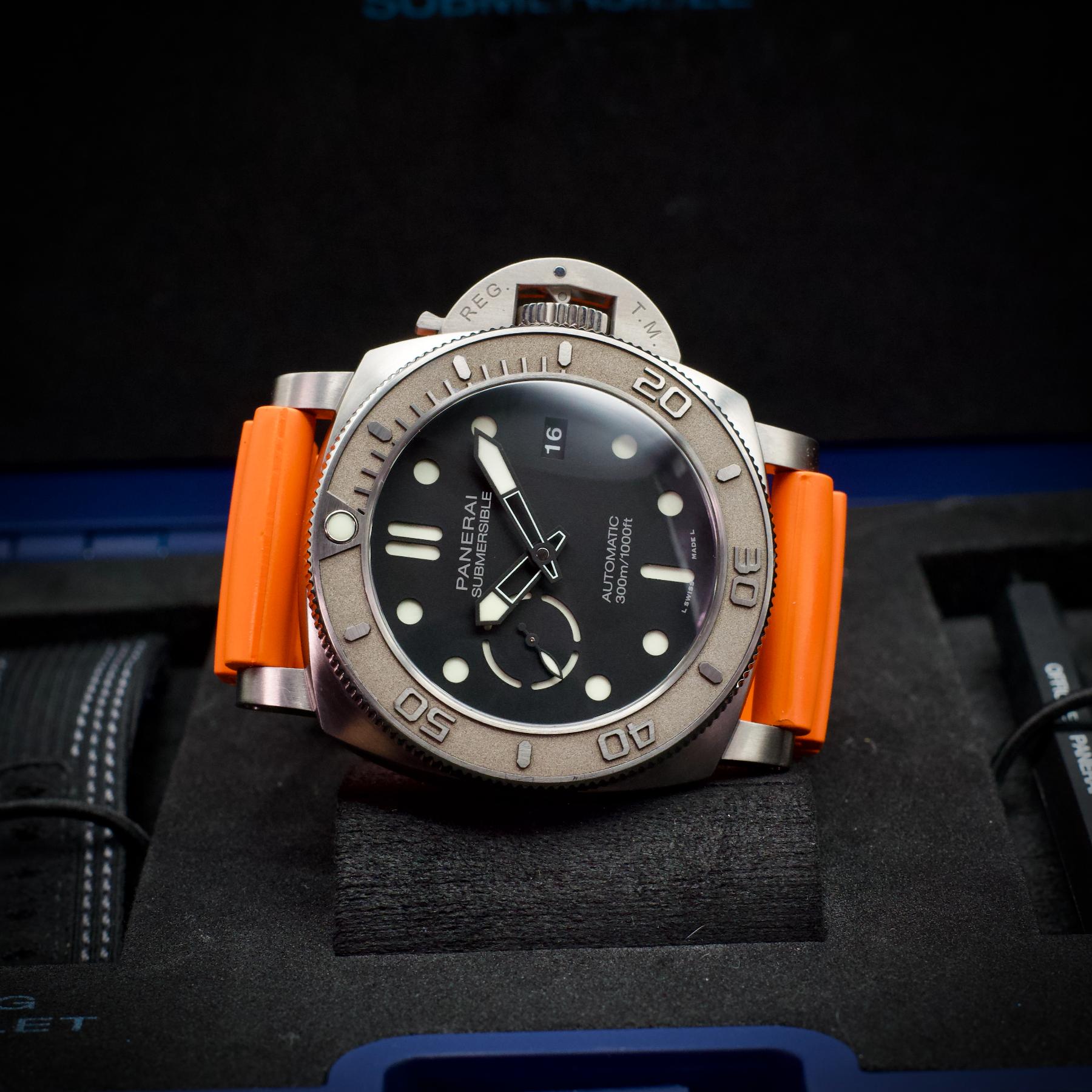 Panerai PAM00984 Mike Horn Edition Titanium Automatic Black Dial Box Straps