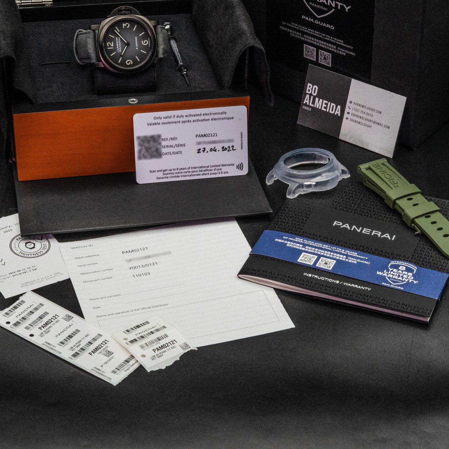 Panerai Luminor Base 8 Giorni Geneva Boutique PAM02121 Titanium LE 121