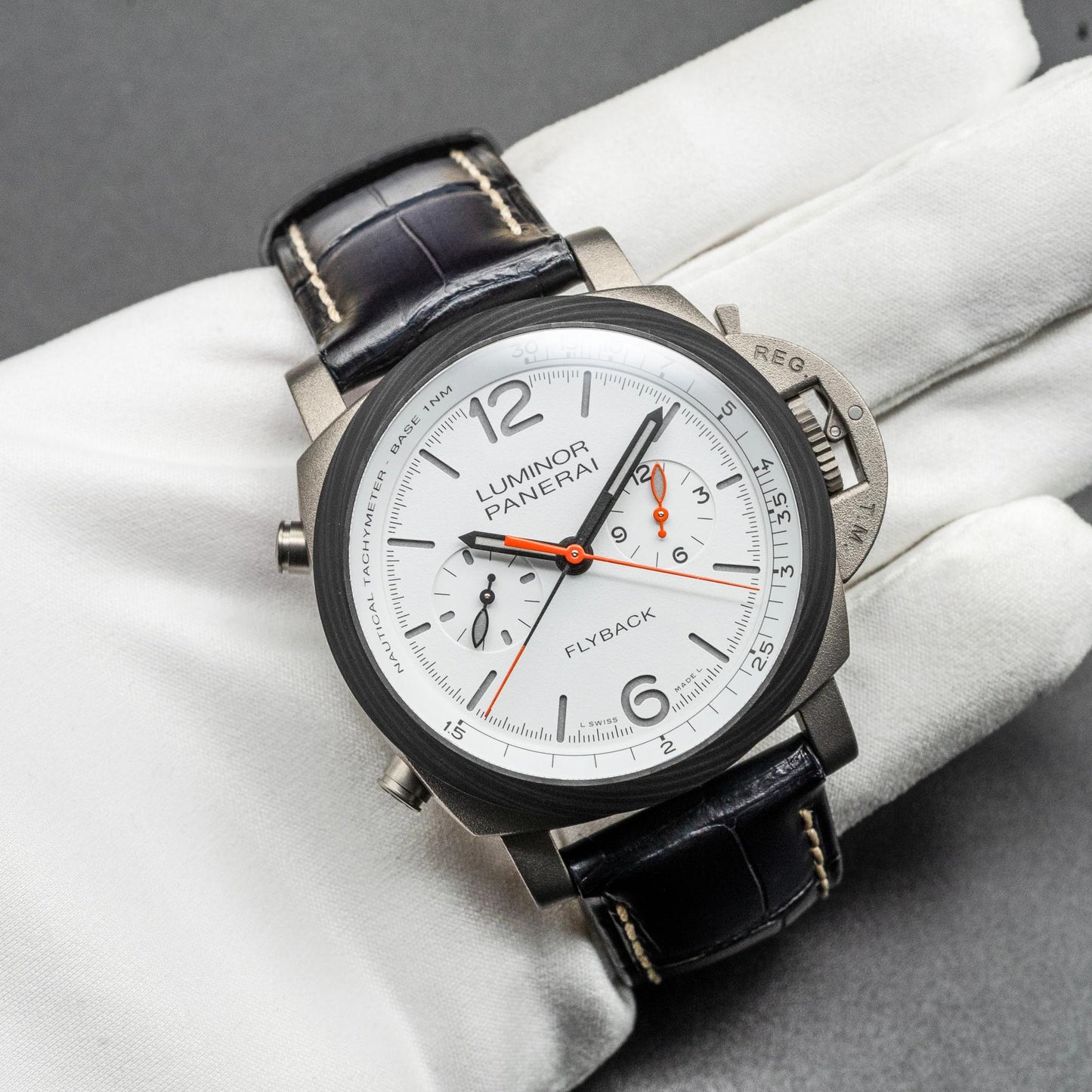 Panerai PAM01297 Luminor Chrono Flyback Zebra 44mm Titanium Carbotech Ltd