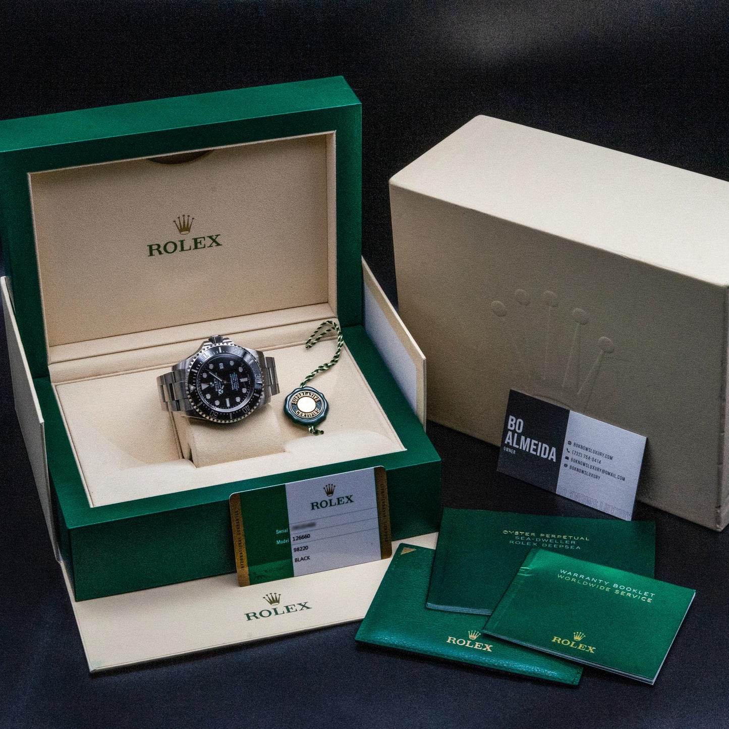 Rolex Sea-Dweller Deepsea 126660 44mm Steel Black Dial Box Papers 2018