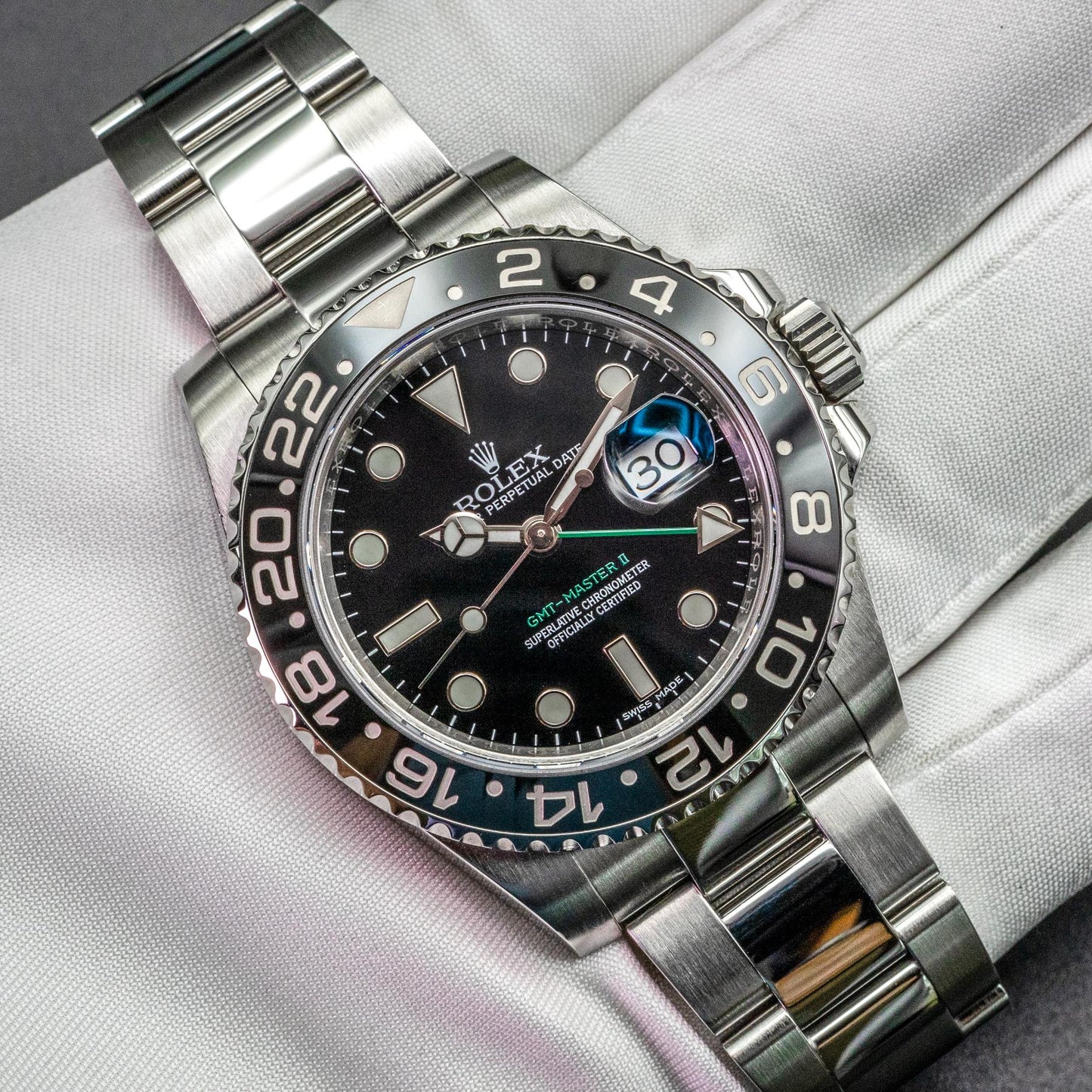Rolex GMT-Master II 116710LN 40mm Steel Black Dial Box Service Card
