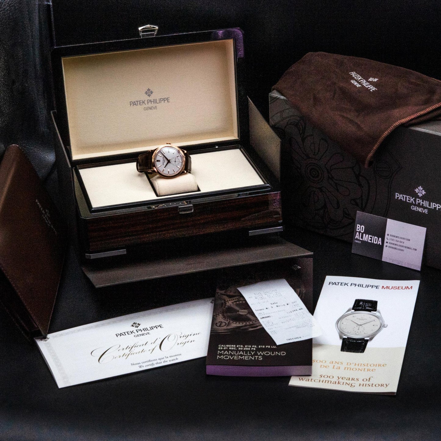 Patek Philippe Calatrava 6119R-001 39mm Rose Gold box and papers