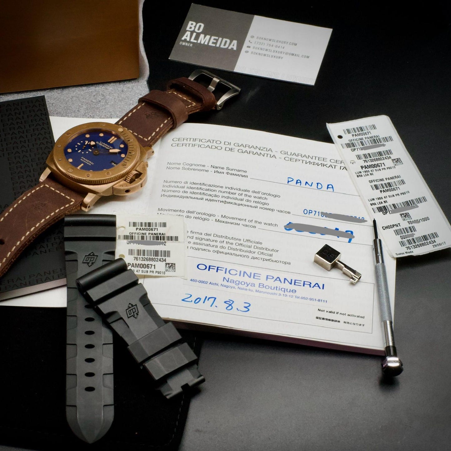 Panerai Luminor Submersible Bronzo Limited Edition of 1000 Blue Dial 47 PAM00671