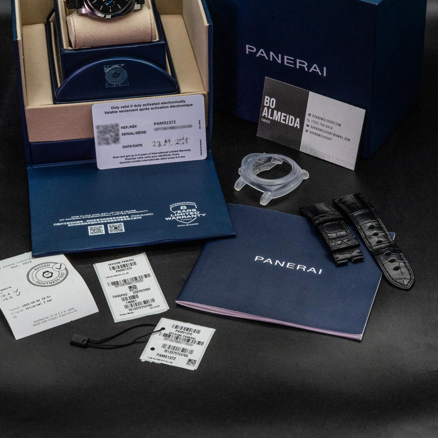 Panerai Luminor Marina PAM01372 40mm Steel Black Dial Box Papers 2025