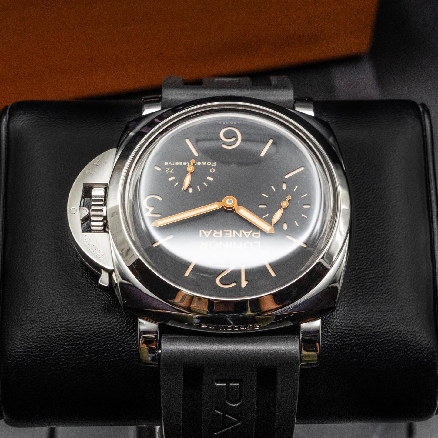 Panerai Luminor 1950 PAM00423 47mm Steel Black Dial Box Papers 2013