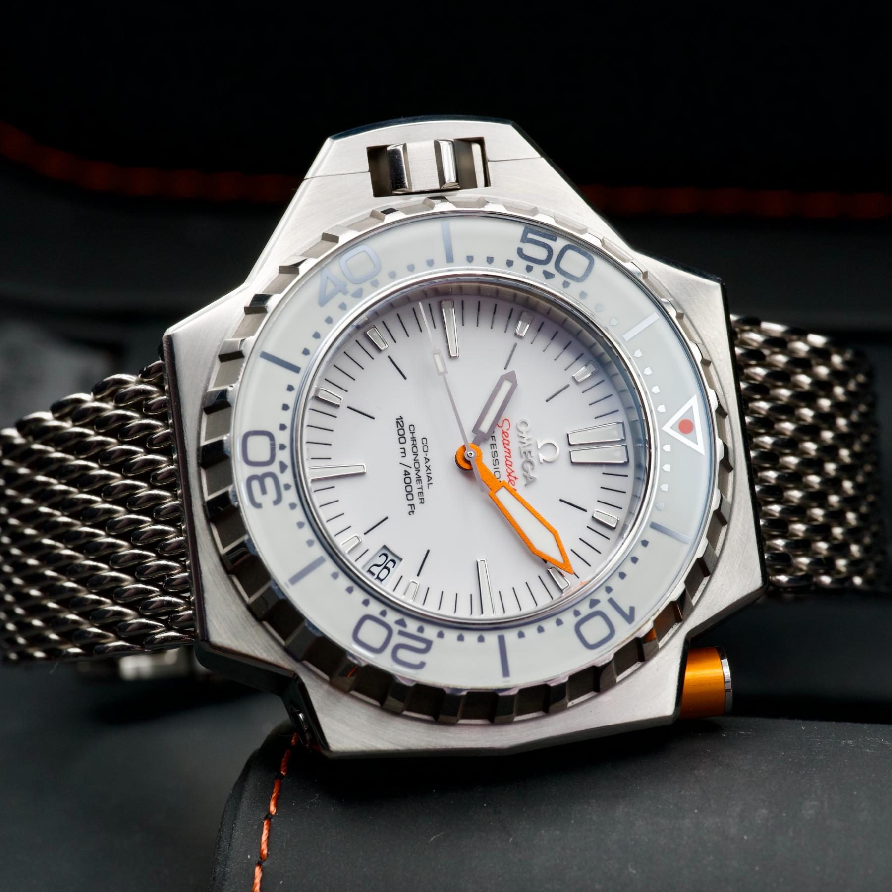 Omega Seamaster 1200m Ploprof 8500 Co-Axial Discontinued Lefty Stainless Steel