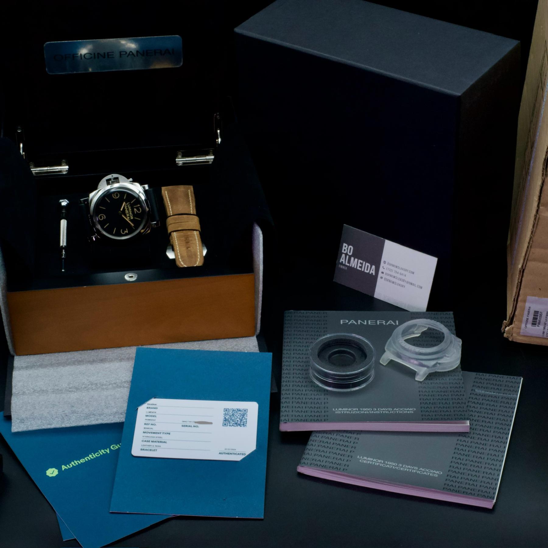 Panerai PAM00557 Luminor 1950 Left-Handed Destro 47mm 2014 Full Set