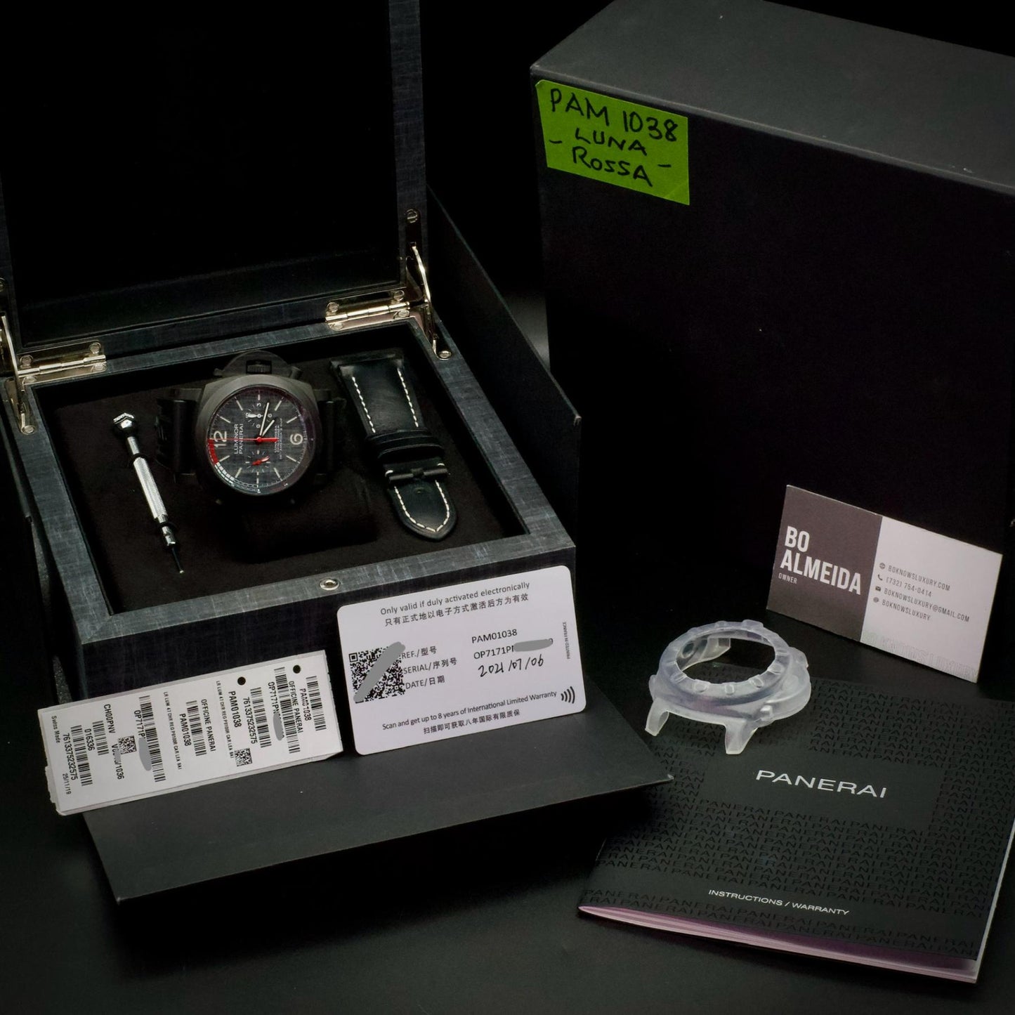 Panerai PAM01038 Luminor Luna Rossa Regatta Carbotech 47mm 2021 Full Set