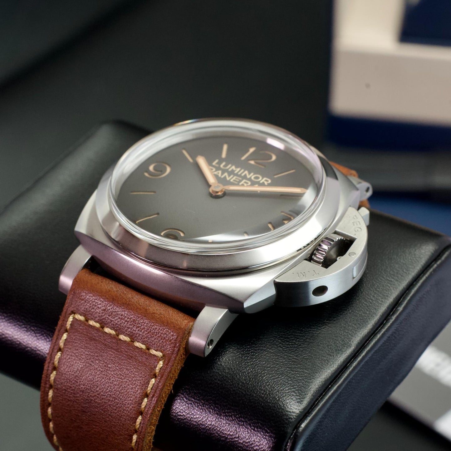 Panerai Luminor Tre Giorni Patina Stainless Steel Gradient Dial 47mm PAM01628