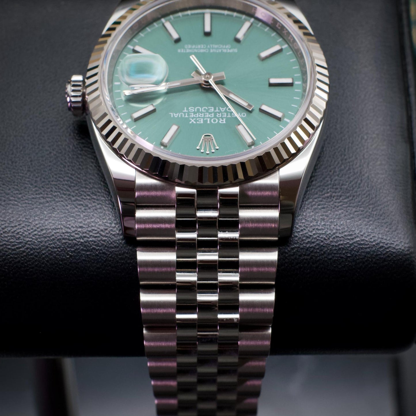 Rolex Datejust 36 126234 Mint Green Dial White Gold Bezel Jubilee 2024