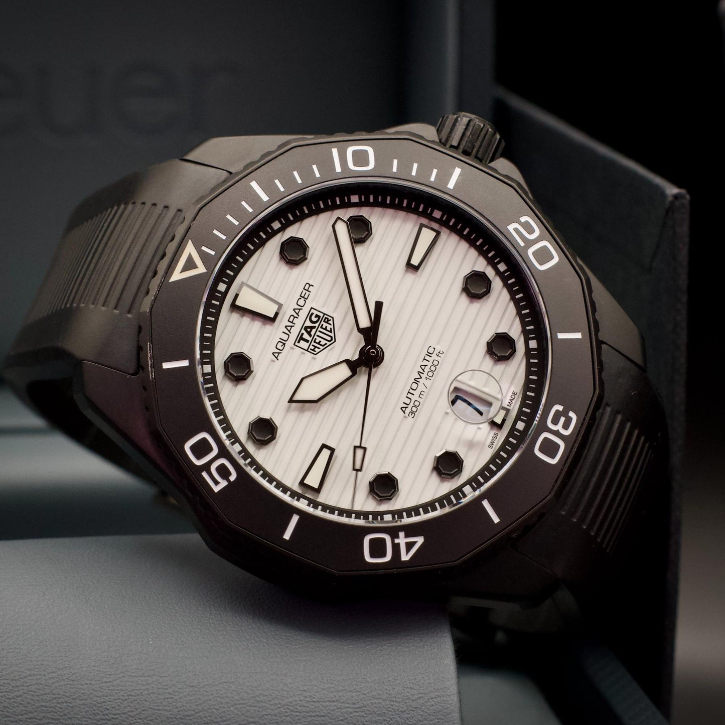 TAG Heuer Aquaracer WBP201D Nightdiver 43mm Black DLC White Dial 2022
