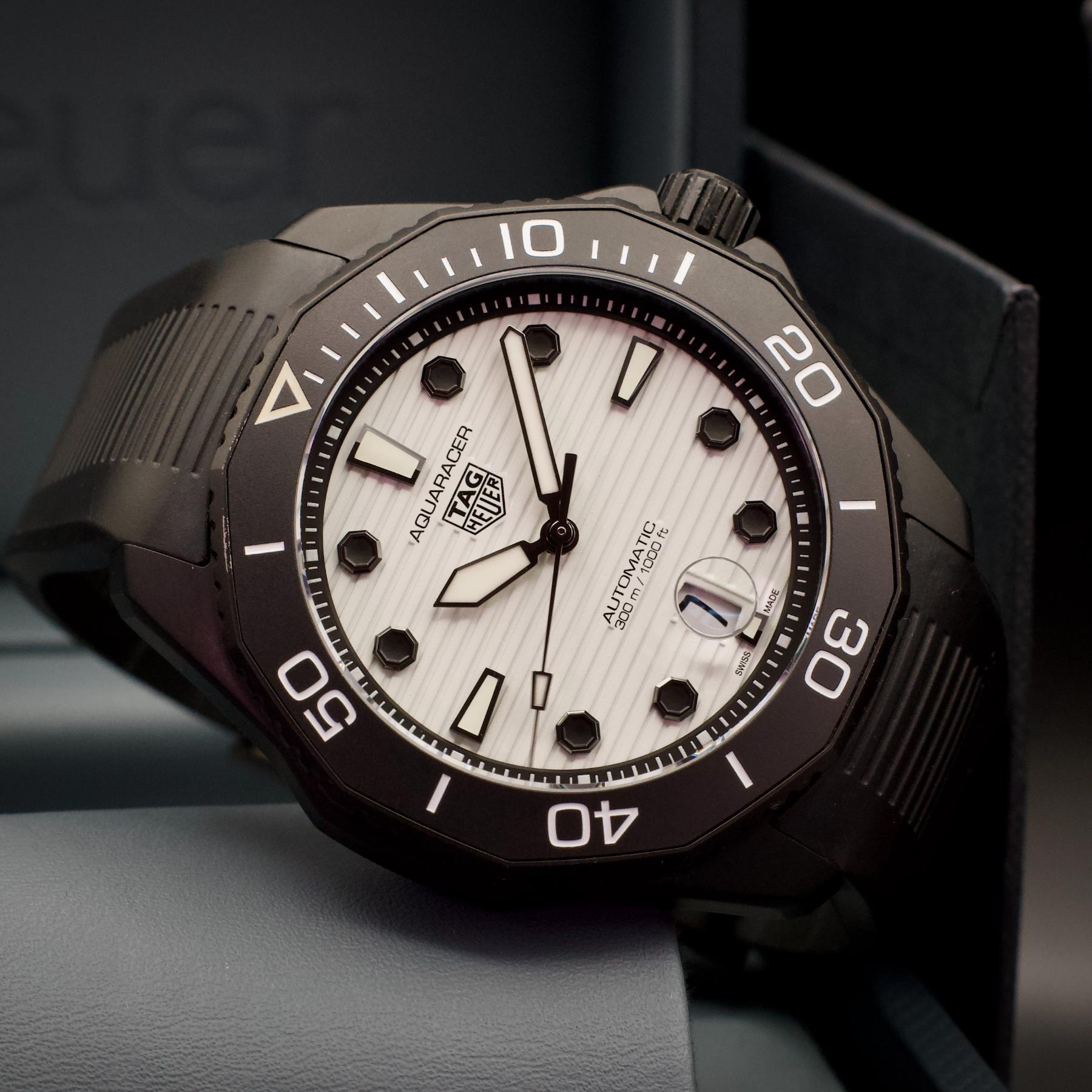 TAG Heuer Aquaracer WBP201D Nightdiver 43mm Black DLC White Dial 2022