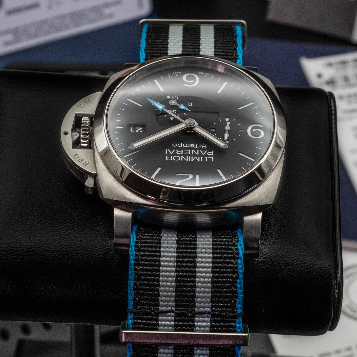 Panerai Luminor BiTempo PAM01360 44mm Steel Black Dial Box Papers 2024