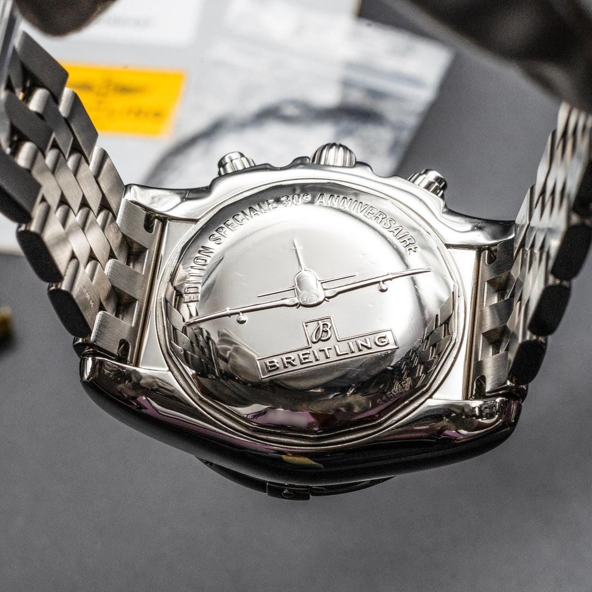 Breitling Chronomat 44 Airborne AB01154G/BD13-375A Steel Black Box Papers 2014