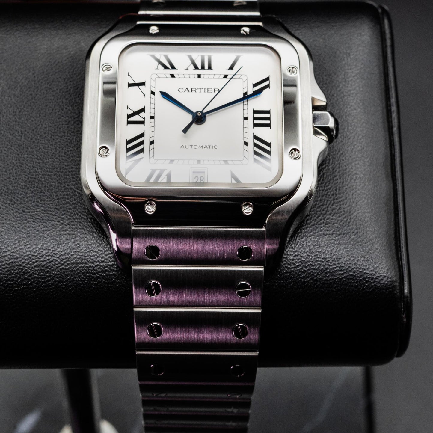 Cartier Santos WSSA0009 Large Steel Silver Dial 39.8mm Box Papers 2018