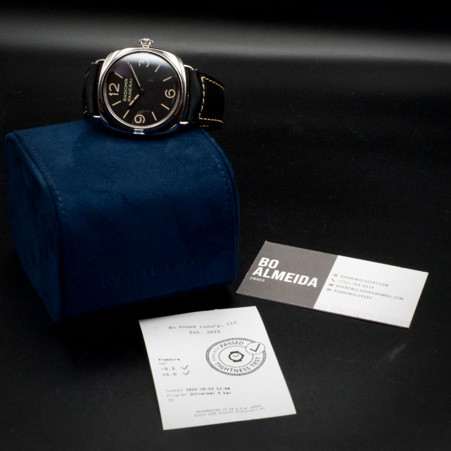 Panerai PAM01382 Radiomir Officine 45mm Steel Black Dial 2025