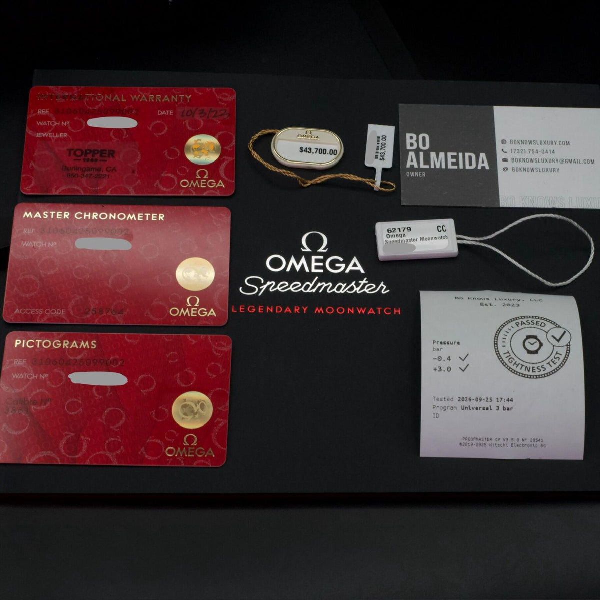 Omega Speedmaster Moonwatch 310.60.42.50.99.002 42mm 18K Gold Box Papers 2023