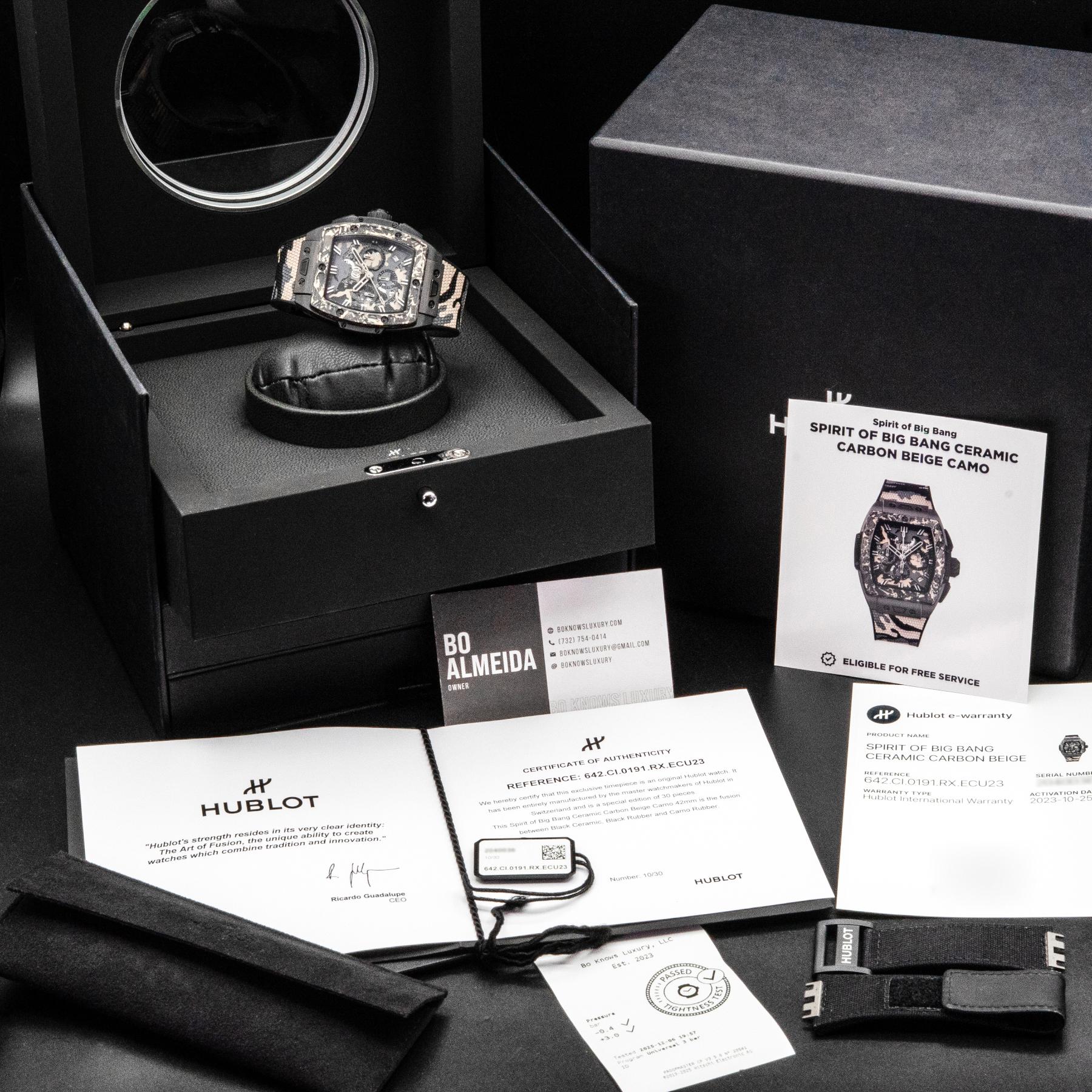 Hublot Spirit Of Big Bang 642.CI.0191.RX.ECU23 Ceramic Carbon Beige Camo 42mm