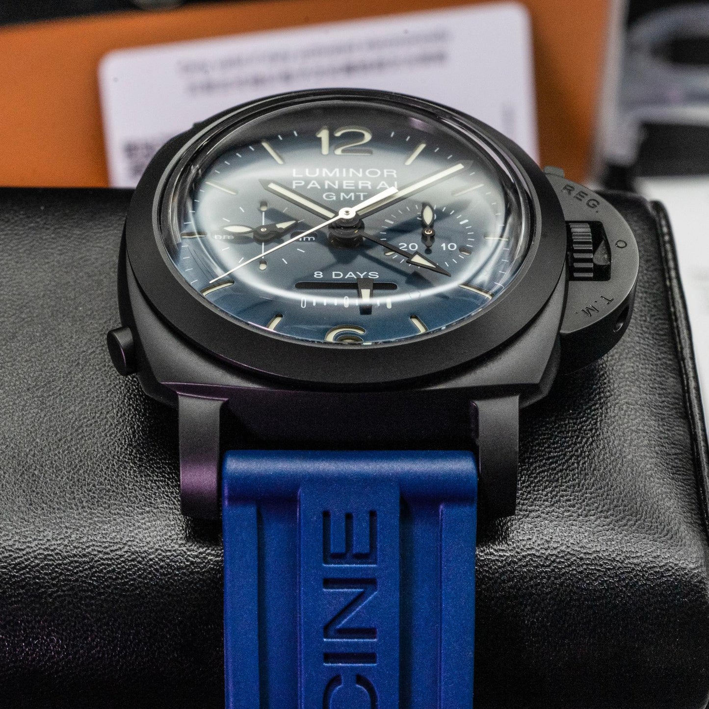 Panerai Luminor Chrono Monopulsante 8 Giorni GMT Blu Notte PAM01135 44mm