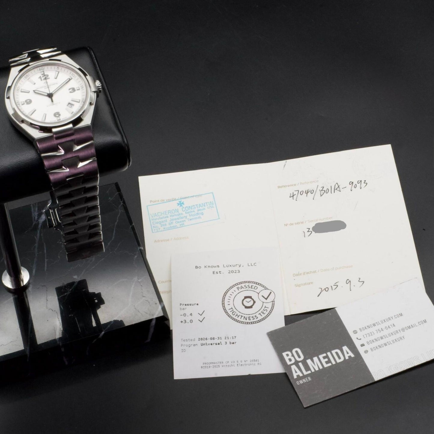 Vacheron Constantin Overseas 47040 B01A-9093 42mm Steel Silver Dial 2015