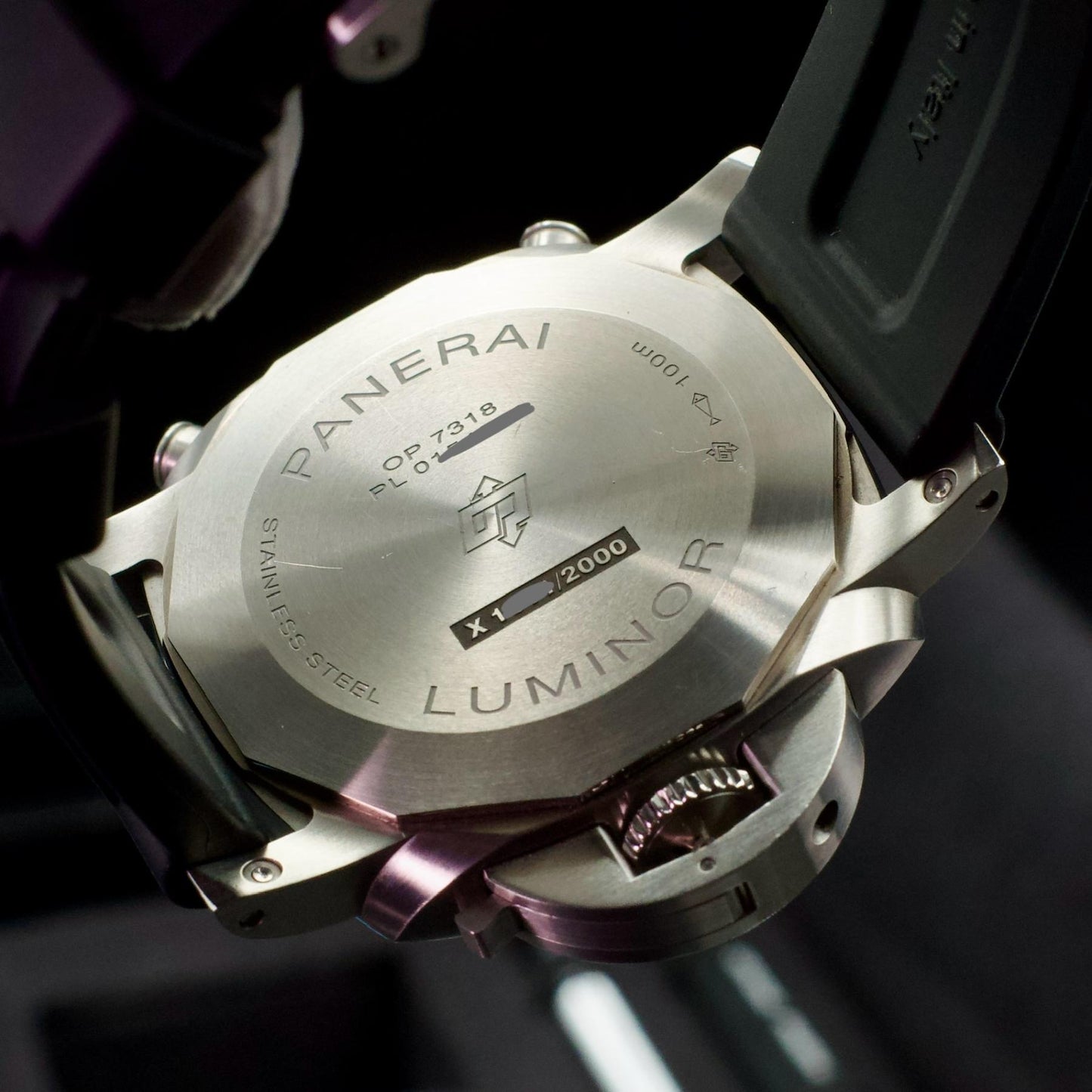 Panerai PAM01109 Luminor Chrono Steel Black Dial 44mm Box Papers