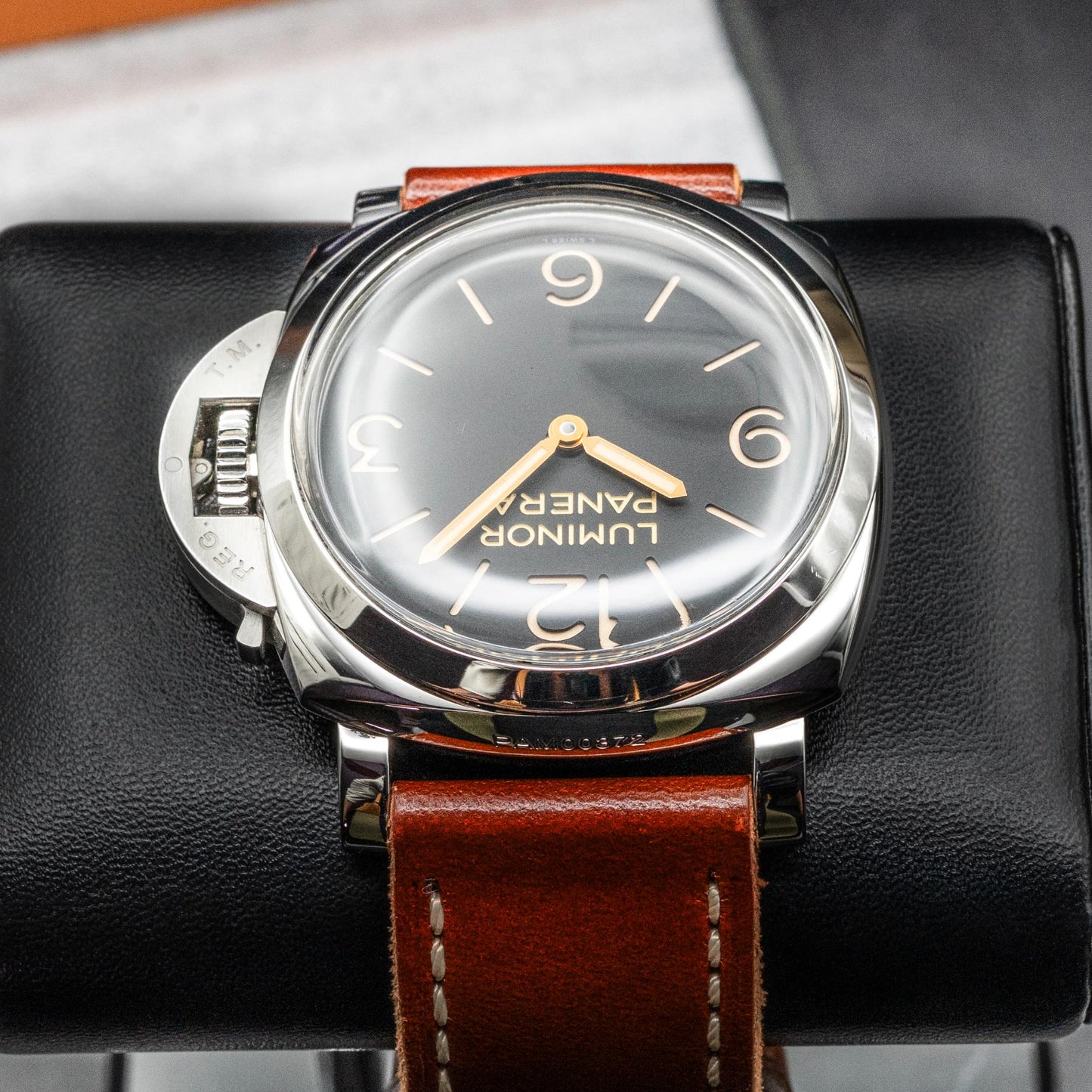 Panerai Luminor 1950 PAM00372 47mm Steel Black Sandwich Dial Box Papers 2012