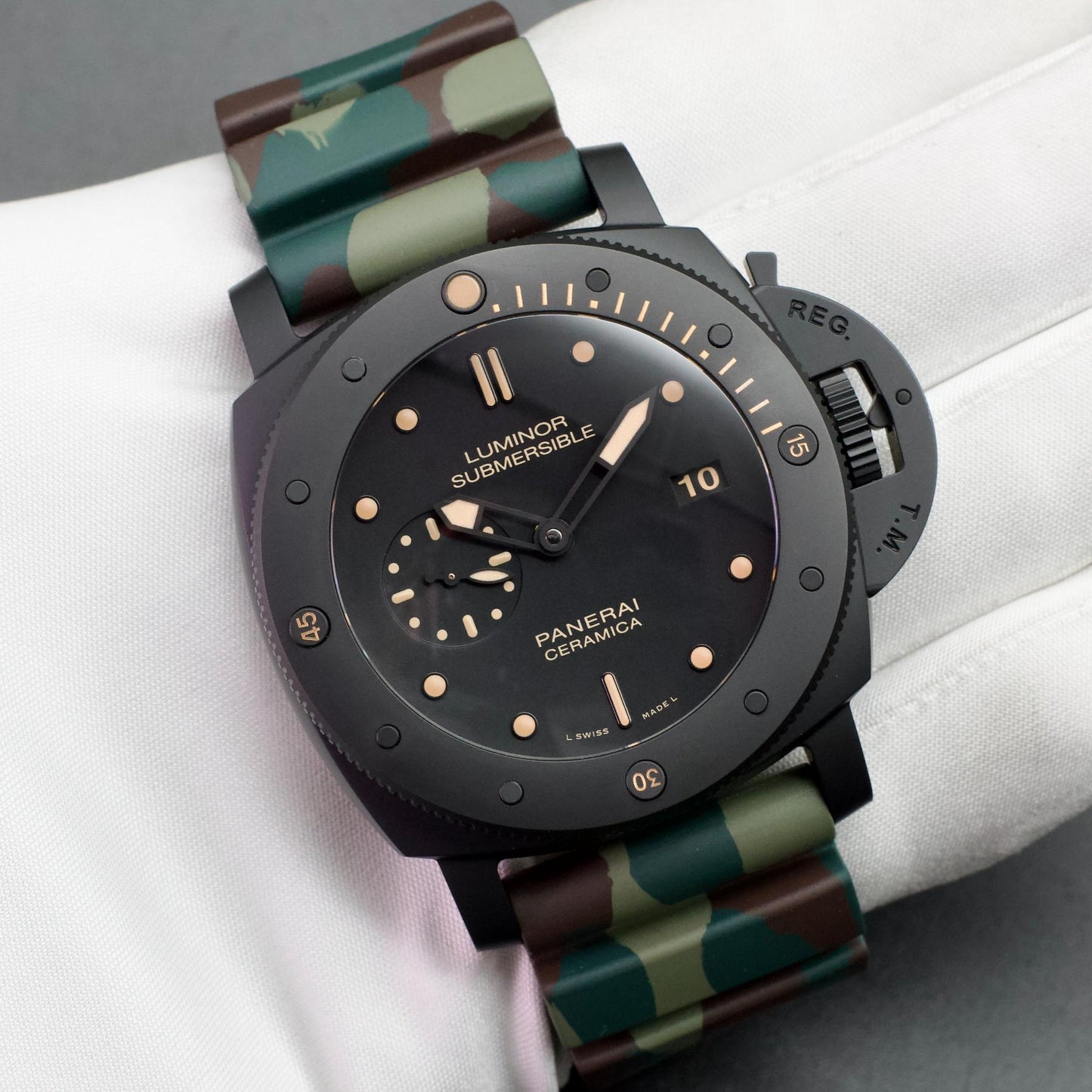 Panerai PAM00508 Submersible Ceramica 47mm Black Ceramic Camo Ltd 1000 B&P