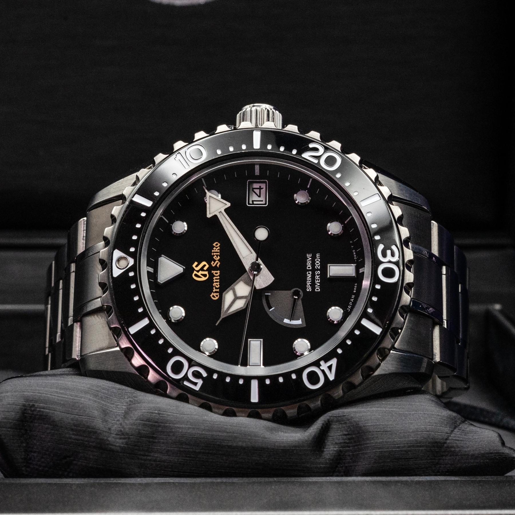 Grand Seiko Sport SBGA231 44.2mm Titanium Black Dial Spring Drive Box Papers 2021