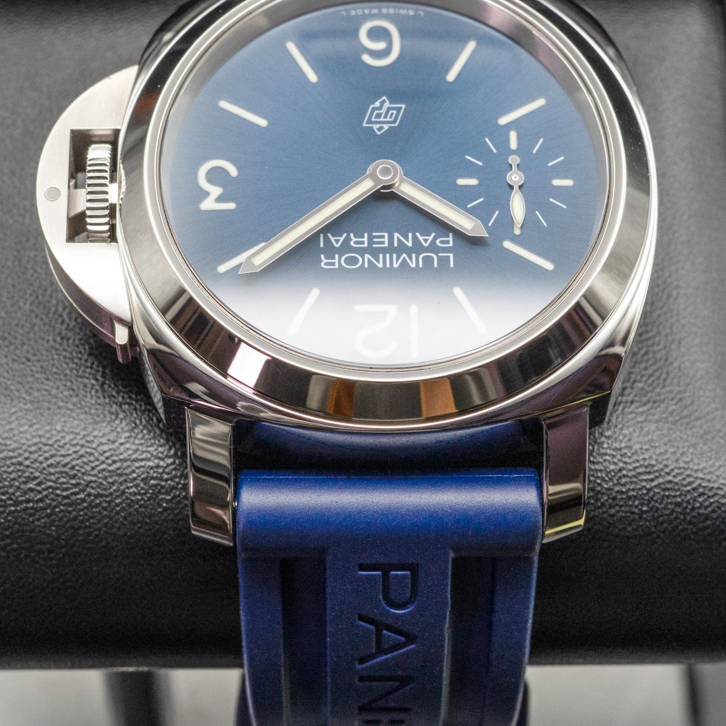 Panerai PAM01085 Luminor Logo Blu Mare 44mm Steel Blue Sunburst Dial