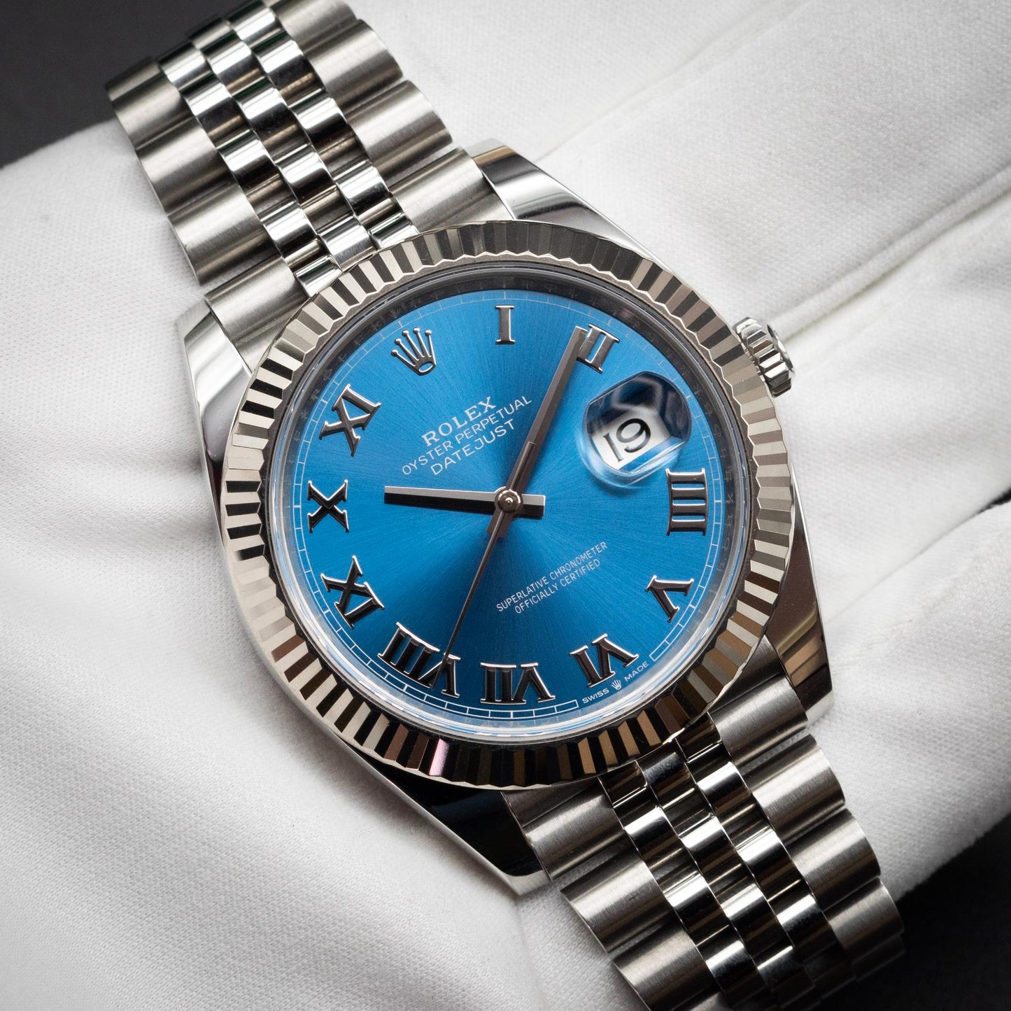 Rolex Datejust 41 126334 Steel White Gold Azzurro Blue Roman Jubilee 2025