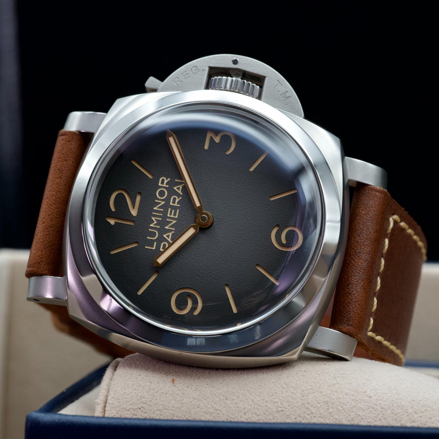 Panerai Luminor Tre Giorni Patina Stainless Steel Gradient Dial 47mm PAM01628