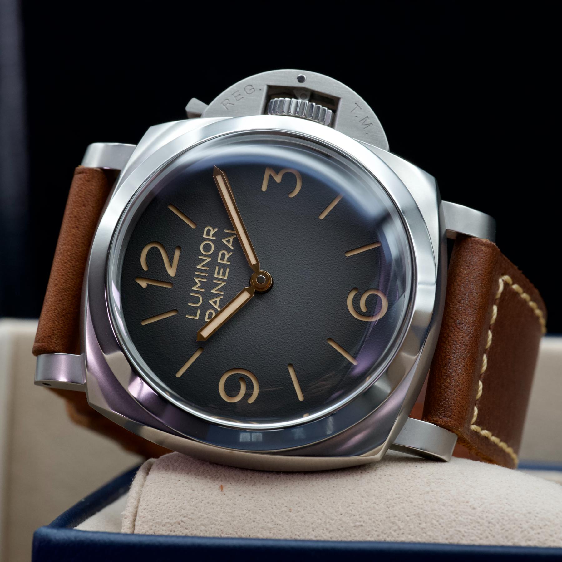 Panerai Luminor Tre Giorni Patina Stainless Steel Gradient Dial 47mm PAM01628