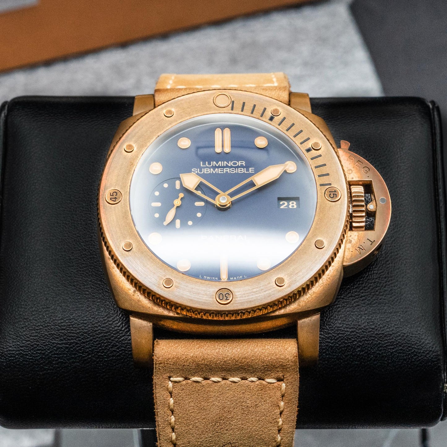 Panerai Submersible Bronzo PAM00671 47mm Blue Dial Box Papers 2018