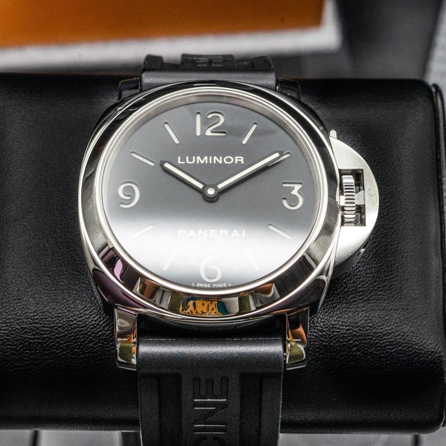 Panerai Luminor Base PAM00112 44mm Black Dial Manual Wind Box Papers 2015