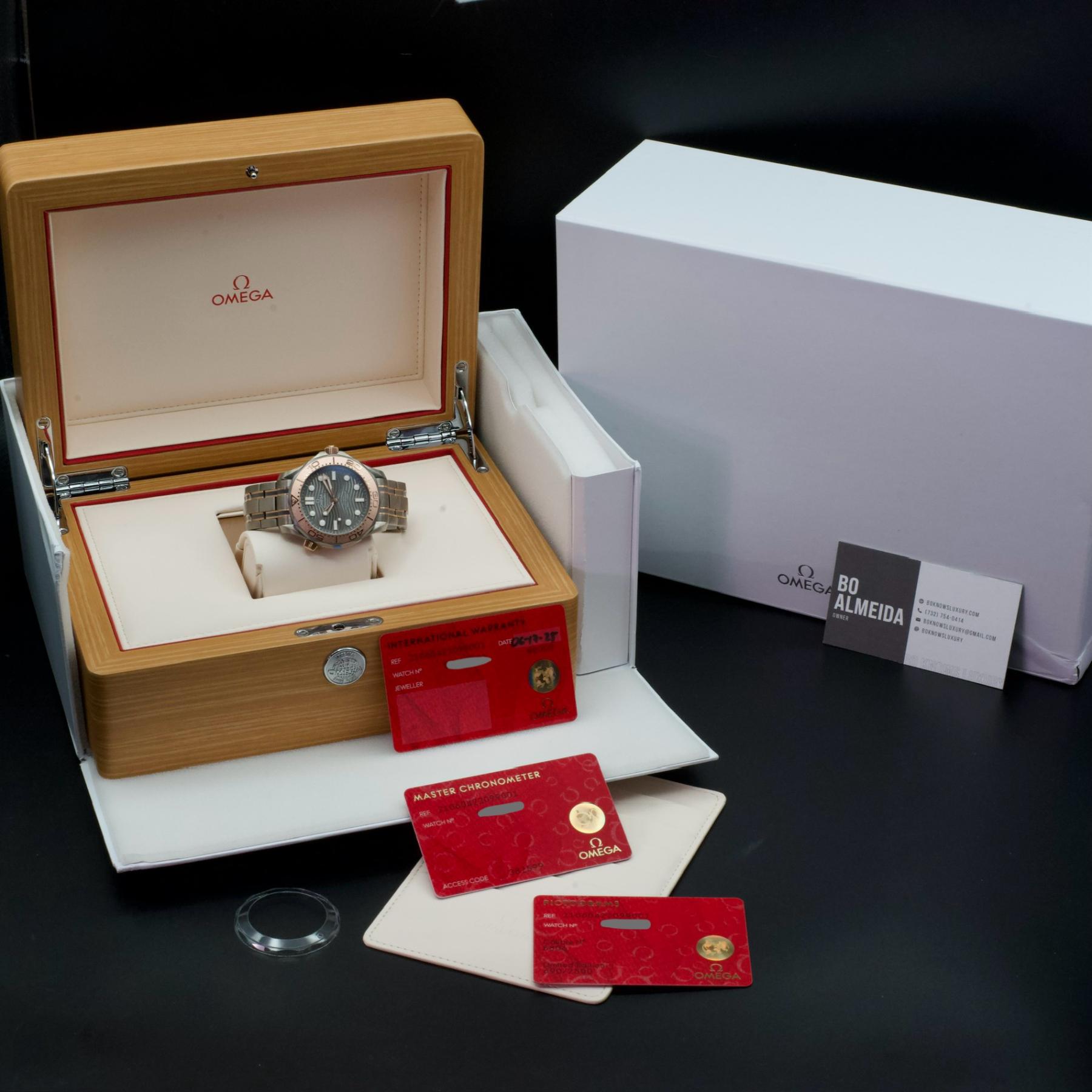 Omega Seamaster Diver 300M 25th Anniversary Limited Edition 42mm Titanium Box Papers