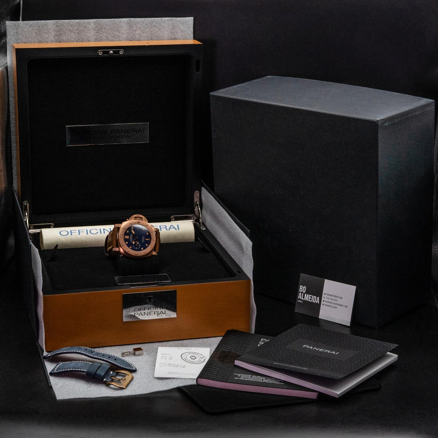 PAM00671  Submersible 1950 Bronzo 47mm Blue Dial
