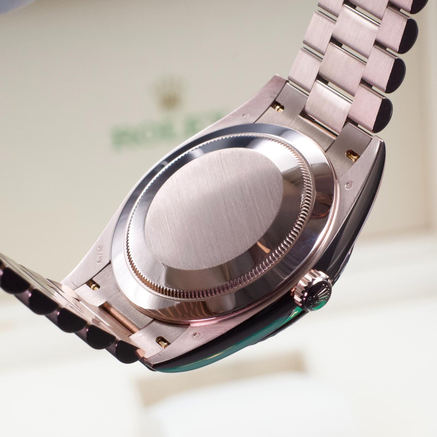 Rolex Day-Date 228235 40mm Everose Gold Chocolate Dial President Papers