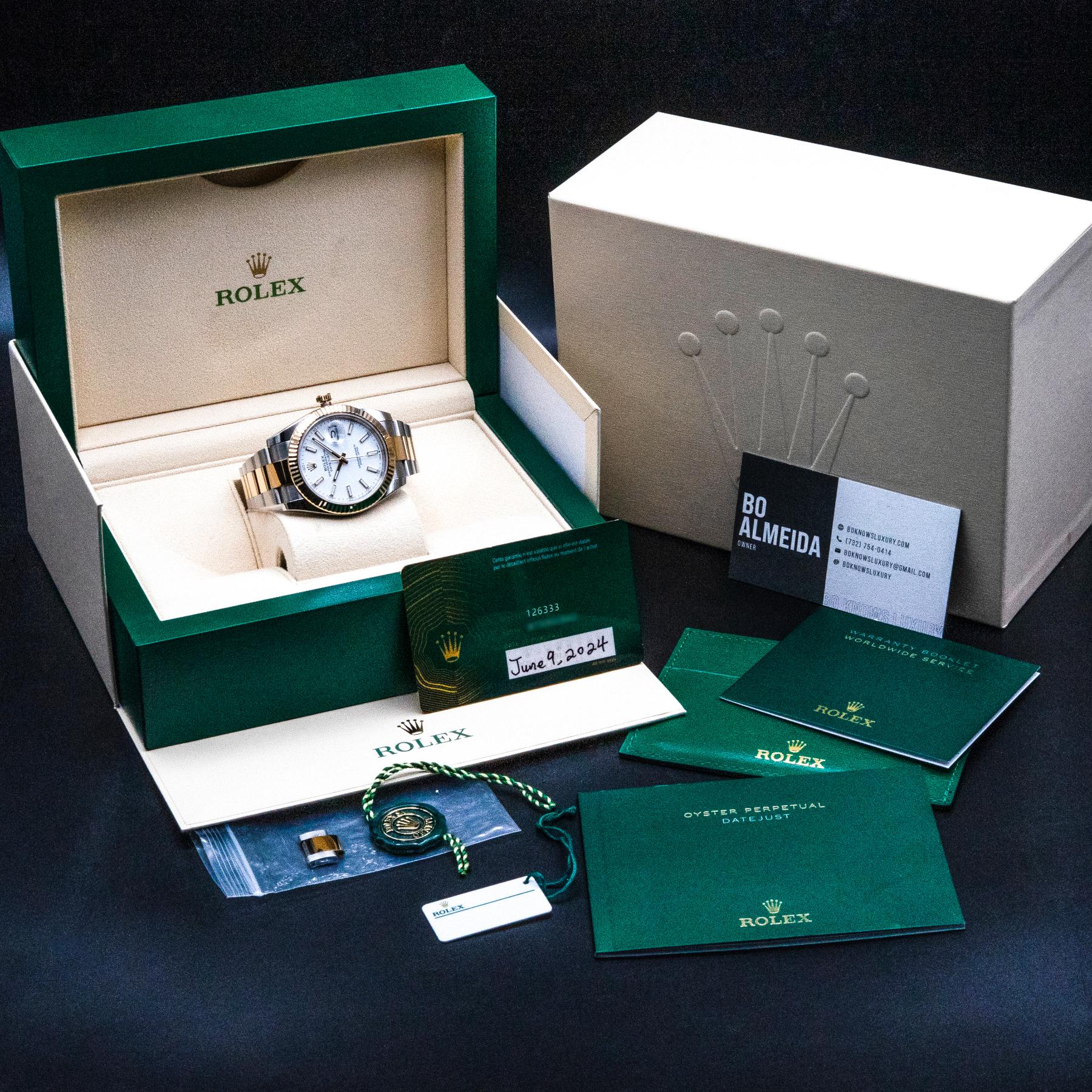 Rolex Datejust 41 126333-0001 Yellow Gold box papers
