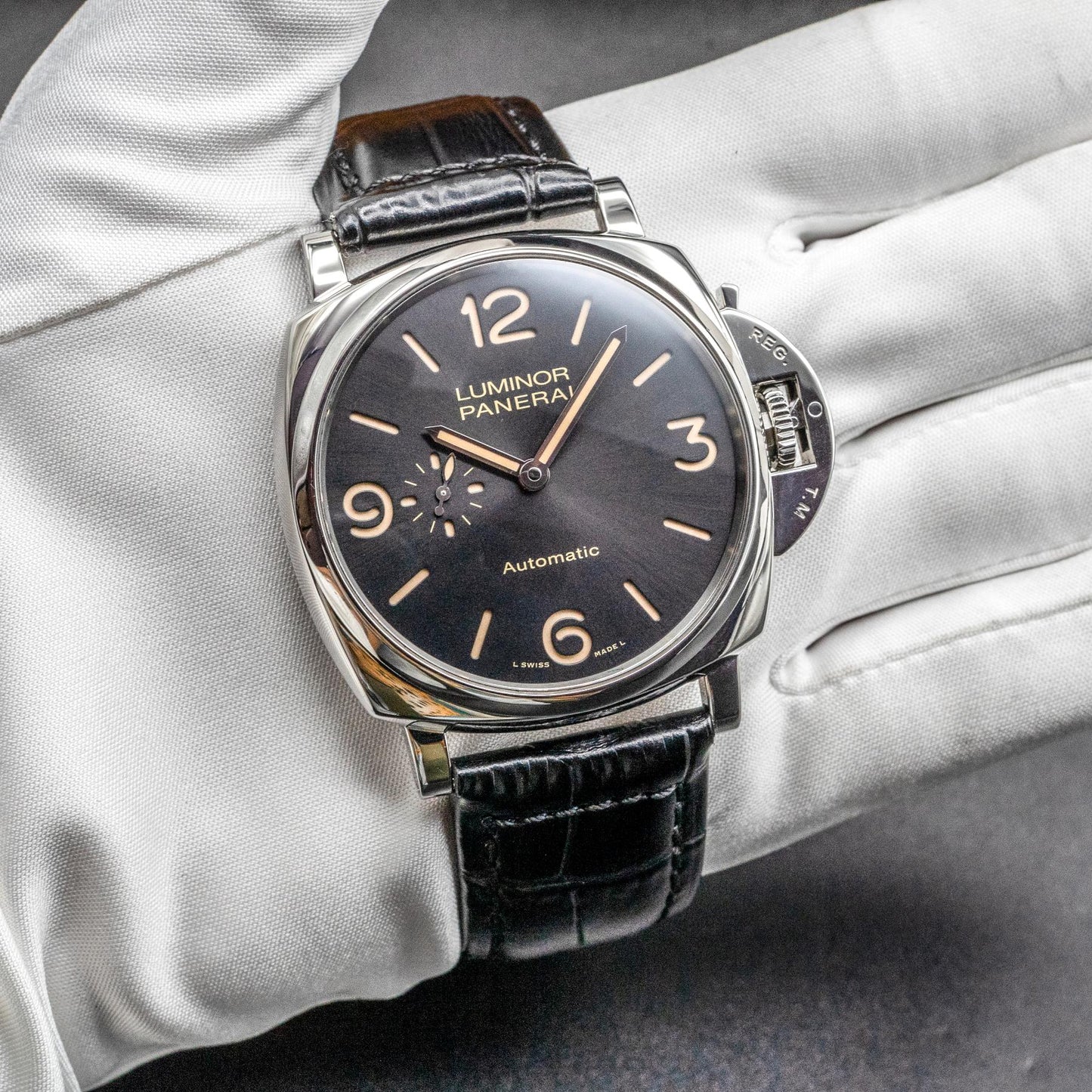 Panerai Luminor Due 3 Days Automatic PAM00674 45mm Black Dial Box Papers 2018