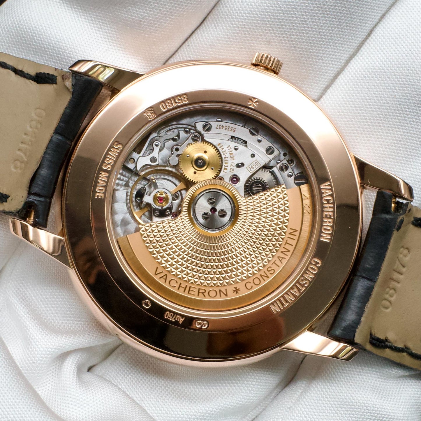 Vacheron Constantin Patrimony Automatic 85180/000R-9232 Rose Gold Black Dial