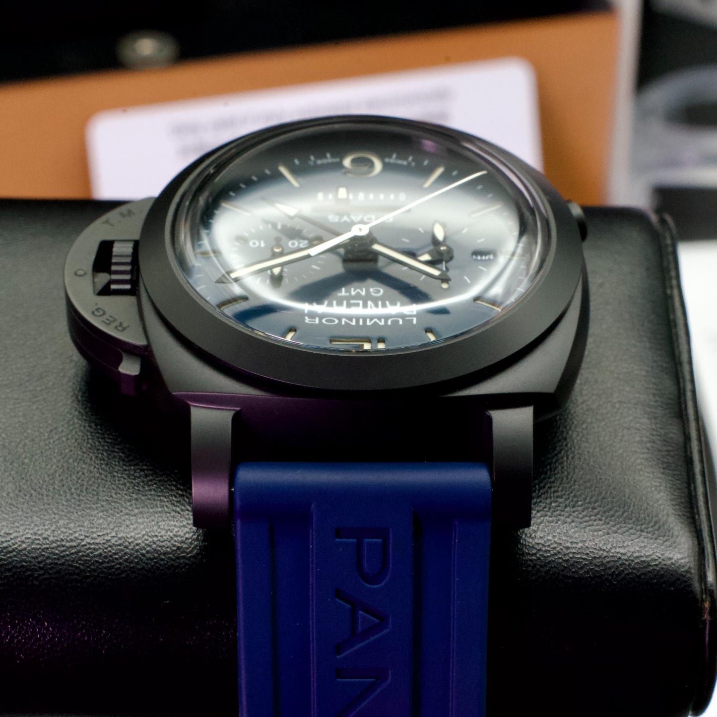 Panerai Luminor Chrono Monopulsante 8 Giorni GMT Blu Notte PAM01135 44mm