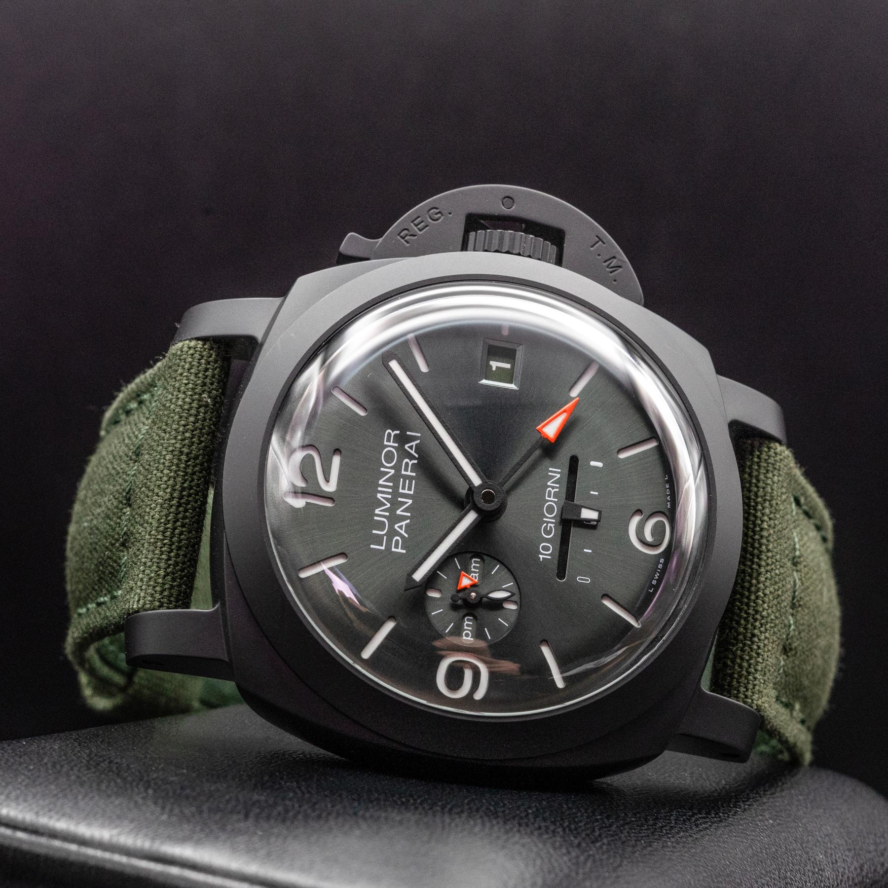 Panerai Luminor Dieci Giorni GMT PAM01483 Black Ceramic Green 44mm