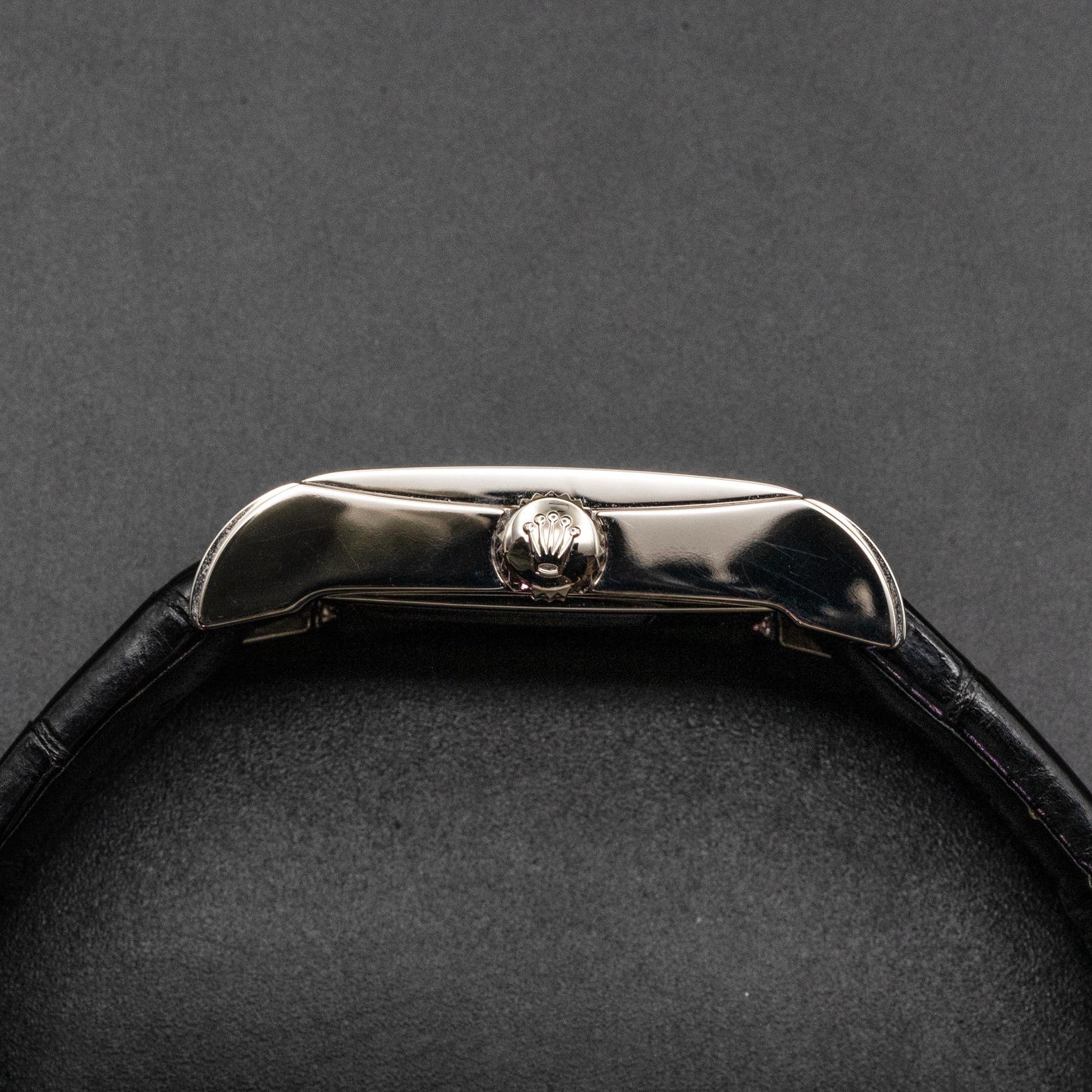 Rolex Cellini Prince 5443/9 18K White Gold Black Guilloche Dial Box Papers 2017