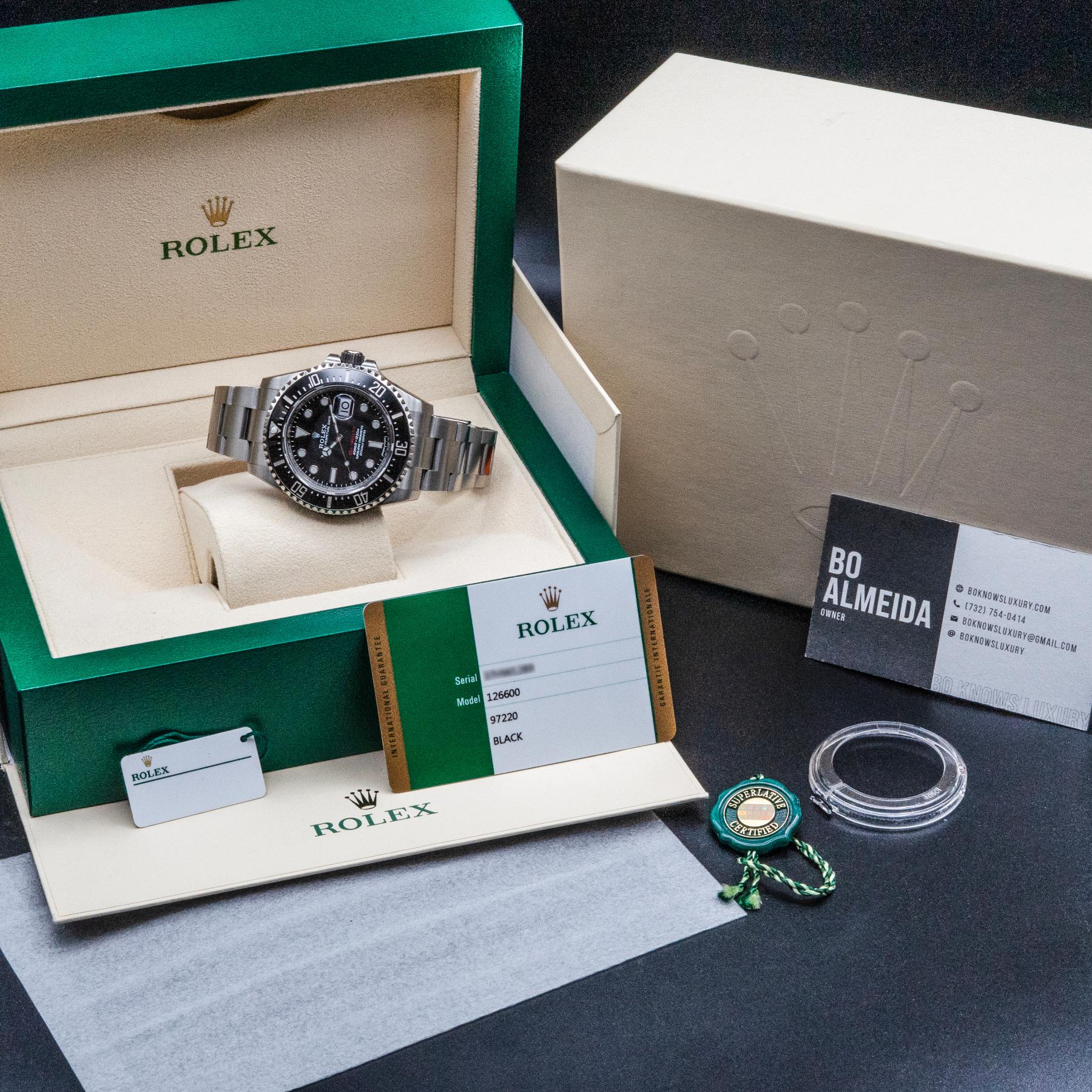 Rolex Sea-Dweller 126600 43mm Steel Black Red Dial Box Papers 2017