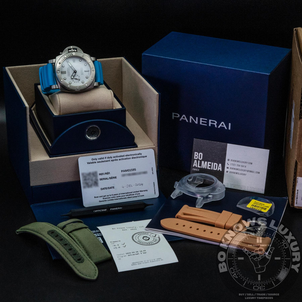 Panerai Submersible QuarantaQuattro PAM01595 44mm Steel White Box Papers 2024
