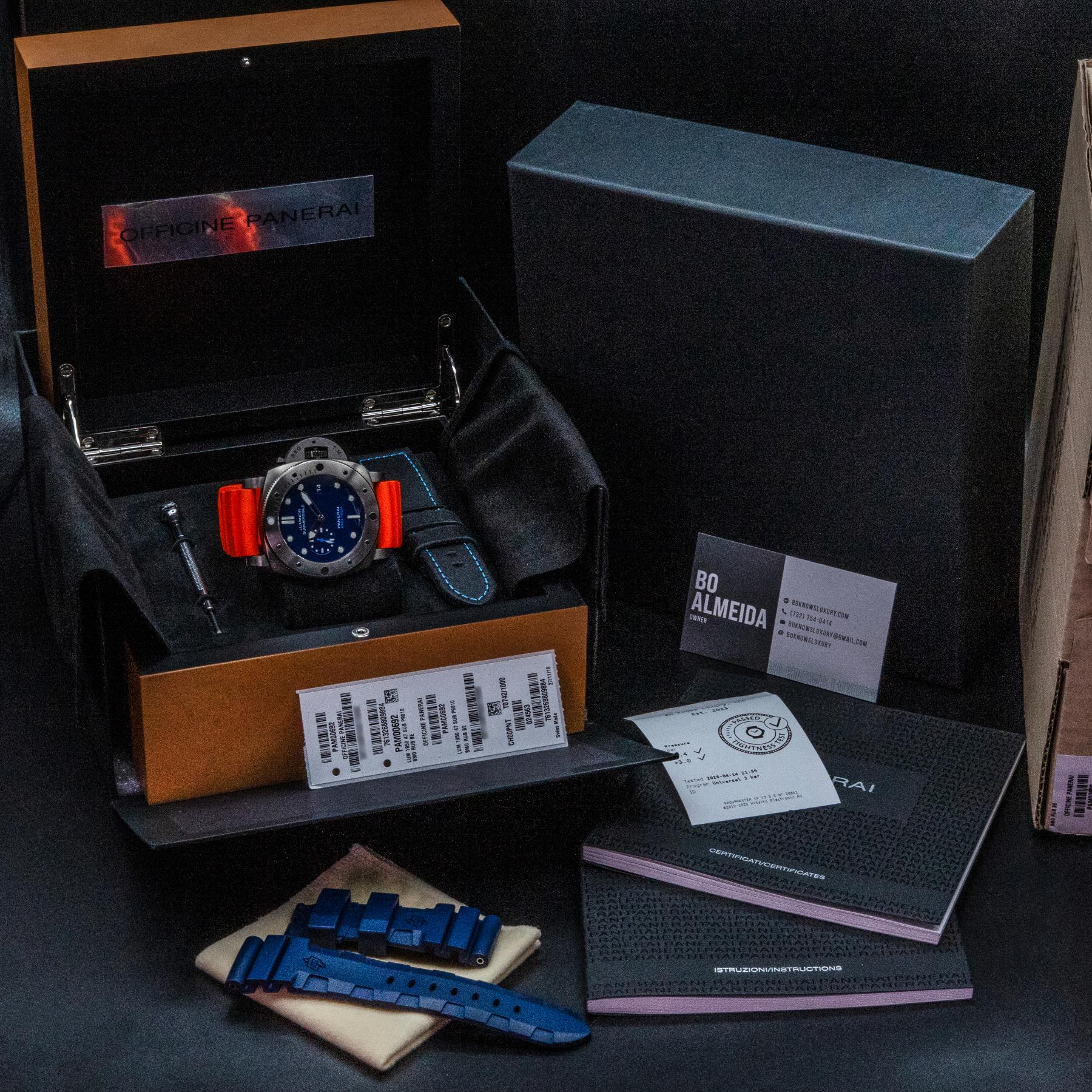 Panerai Submersible BMG-Tech PAM00692 47mm Blue Dial Box Papers 2019