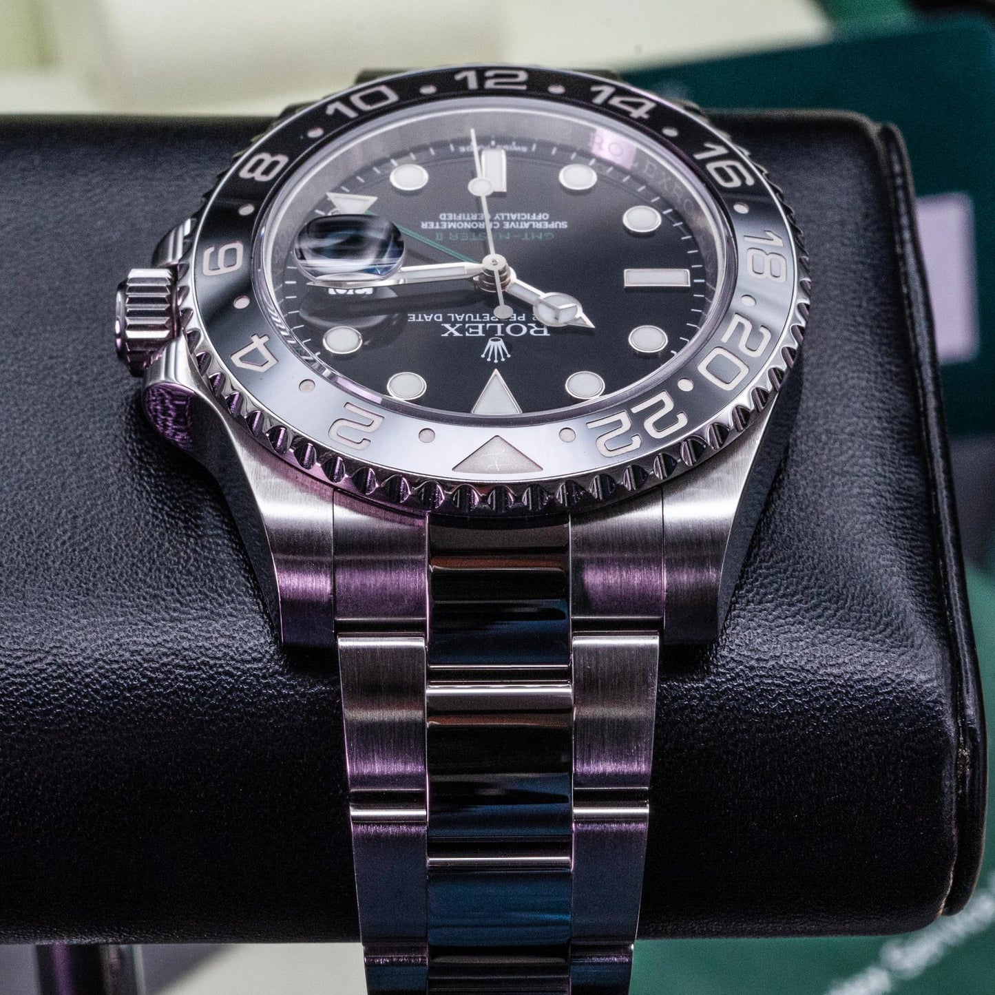Rolex GMT-Master II 116710LN 40mm Steel Black Dial Box Service Card
