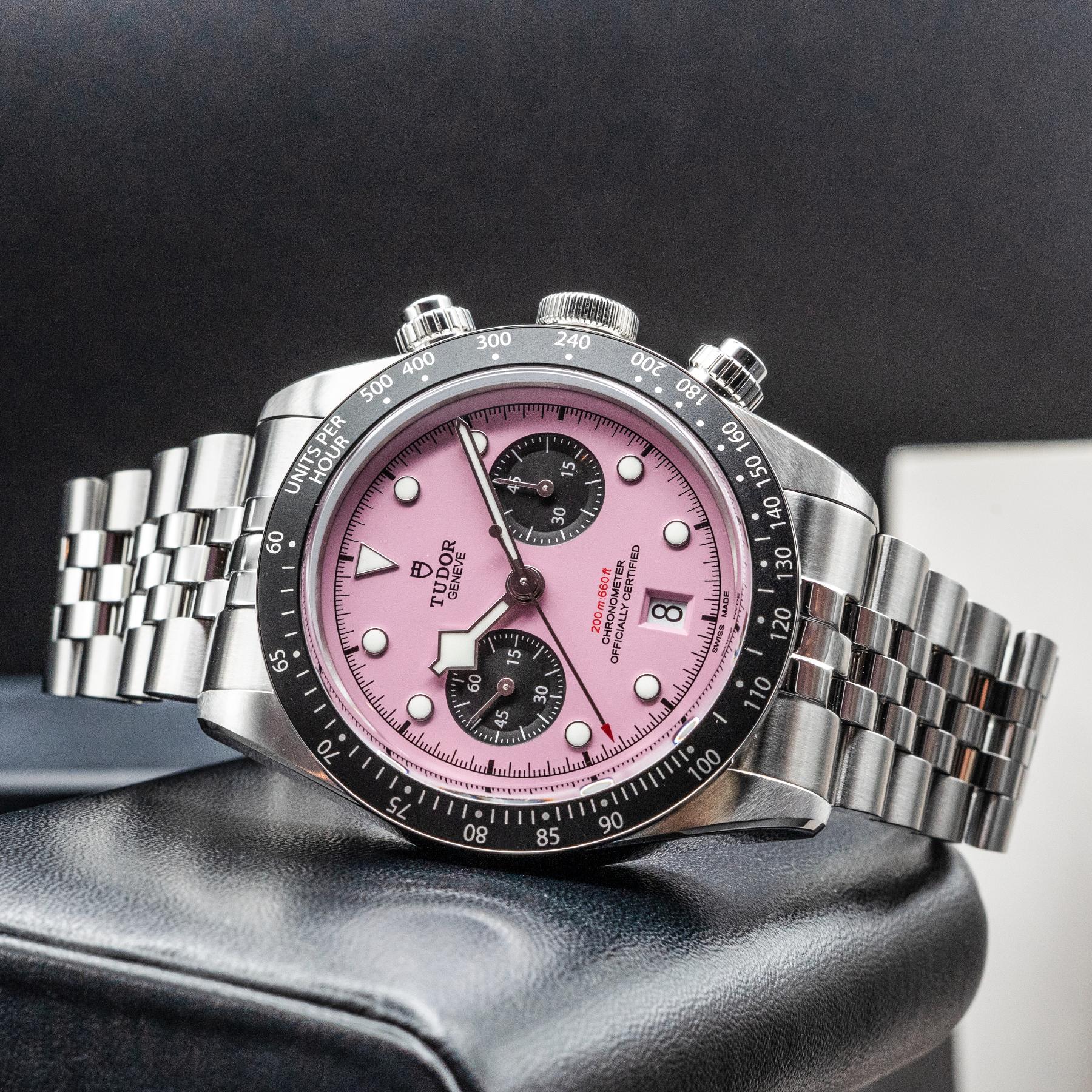 Tudor Black Bay Chrono M79360N-0019 41mm Steel Pink Dial Box Papers