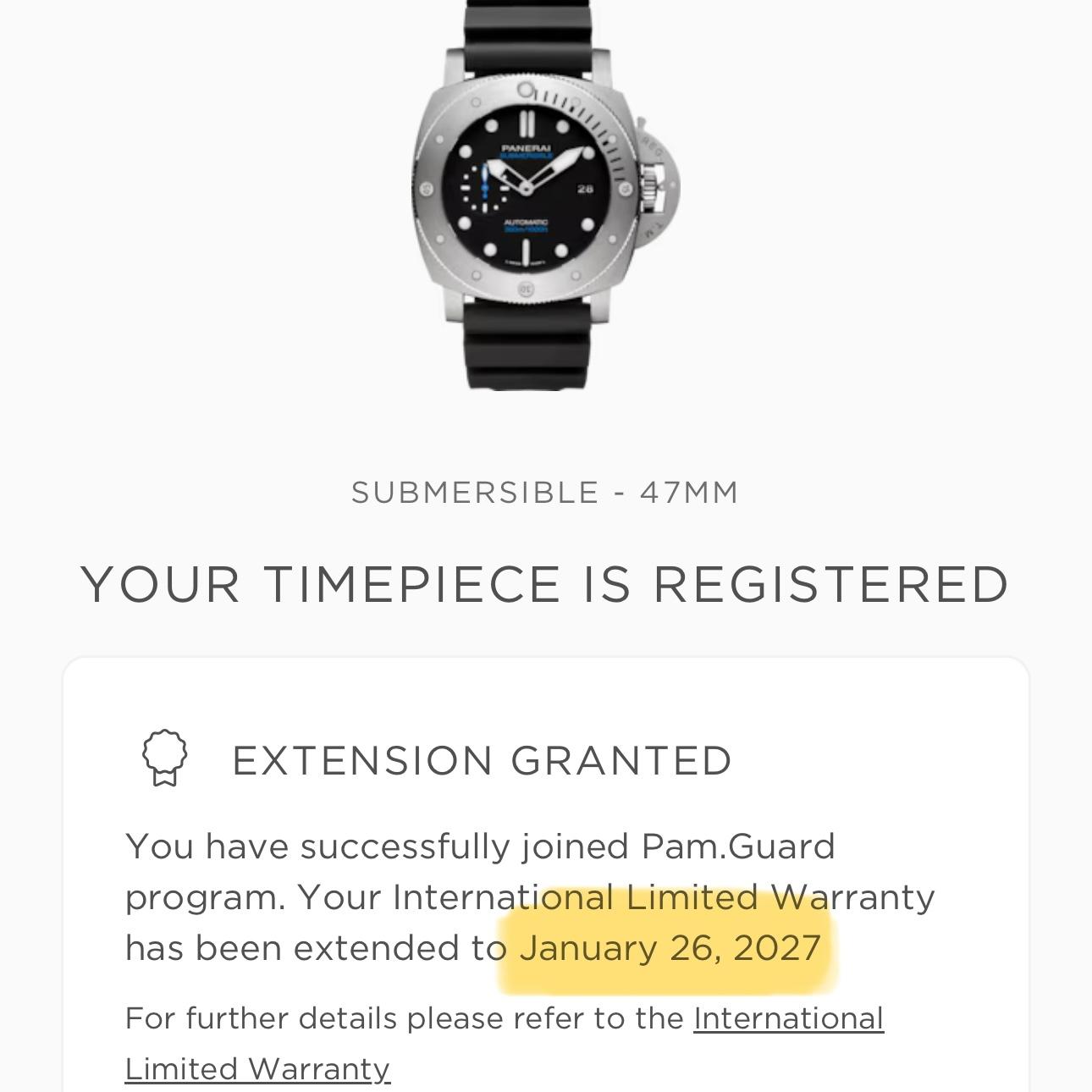 Panerai Luminor Submersible 1950 3 Days Titanium PAM01305 47mm Warranty 2019